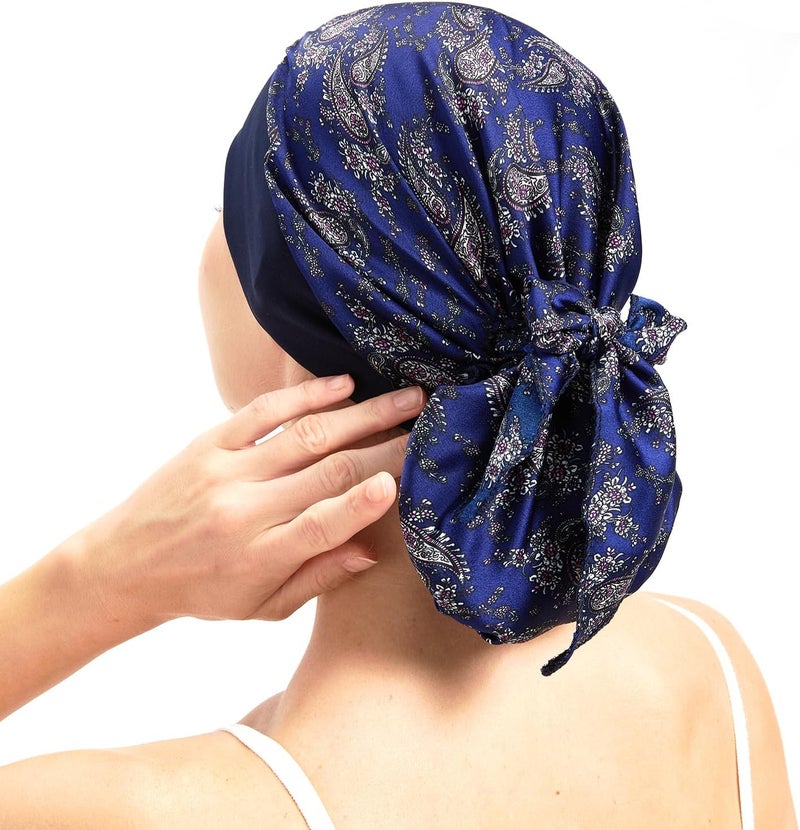 FADACHY Chemo Headwear for Women,Chemo Caps Lightweight for Summer with Head Scarf,Silky Soft Hair Turbans Fashion - Image 2